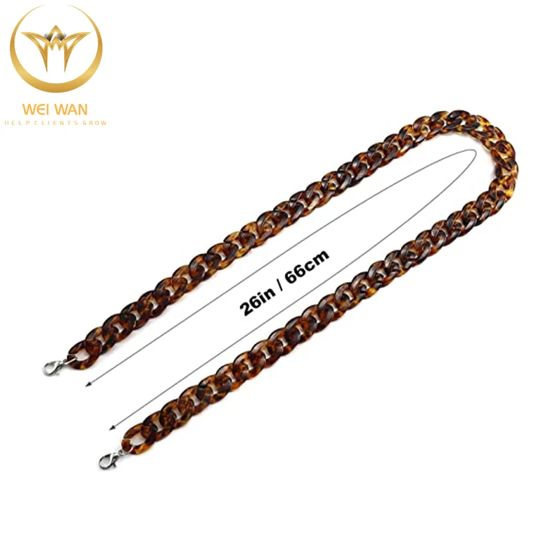 

WEIWAN Resin Purse Bag Chain Strap Handle Decoration Acrylic Accessories