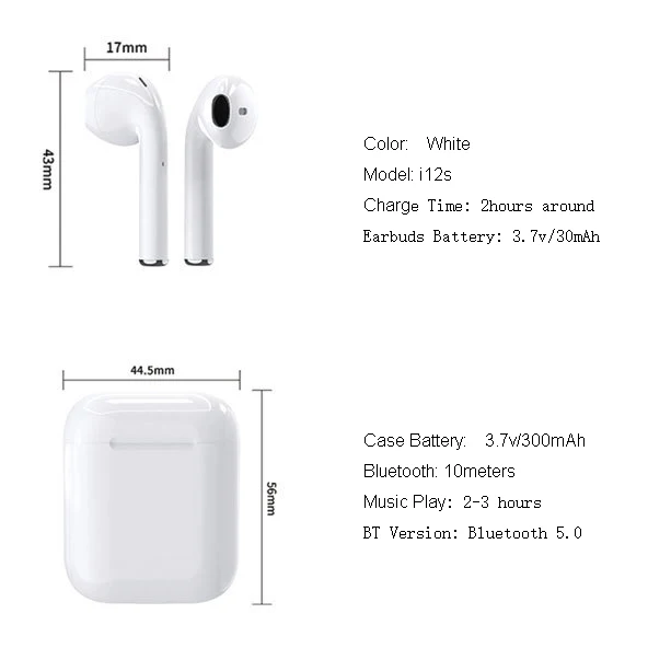 Wireless Headphones I7 Earphone Pop-up Window Real Battery Display Customize Paring Name Find Your Device Wireless Charging Case - ANKUX.COM