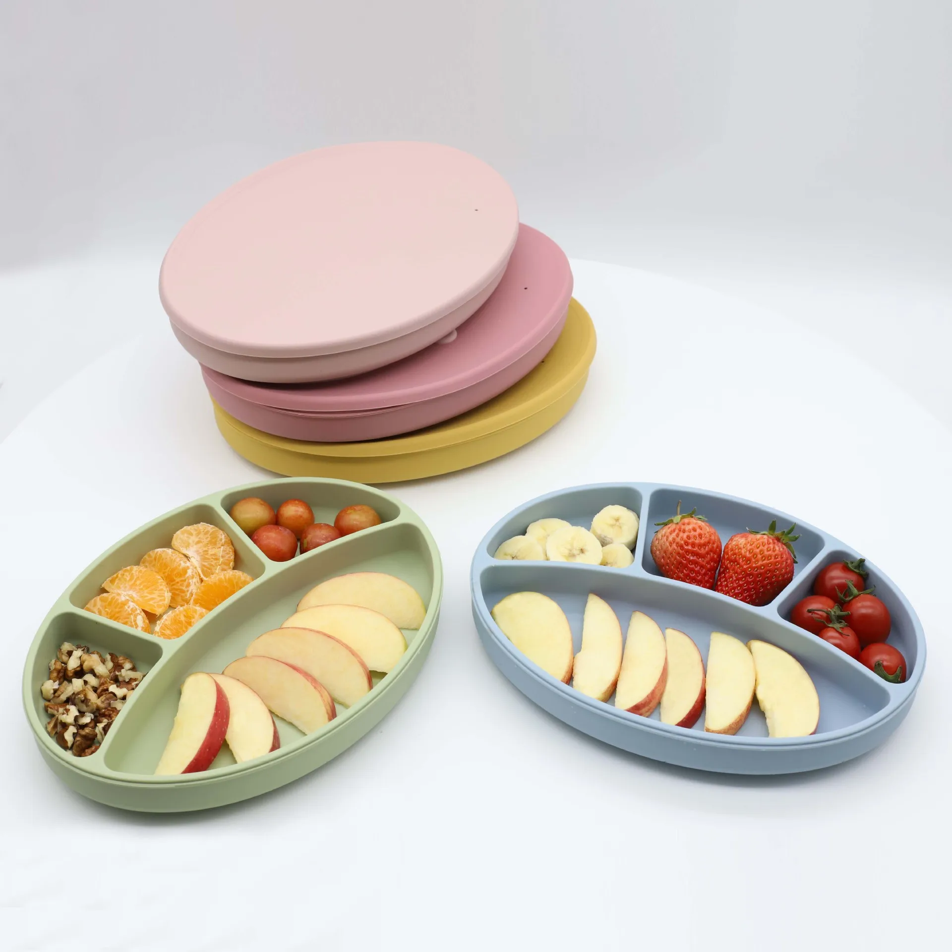 

High Quality Silicone Dinner Plat Plate Sets for Baby Children