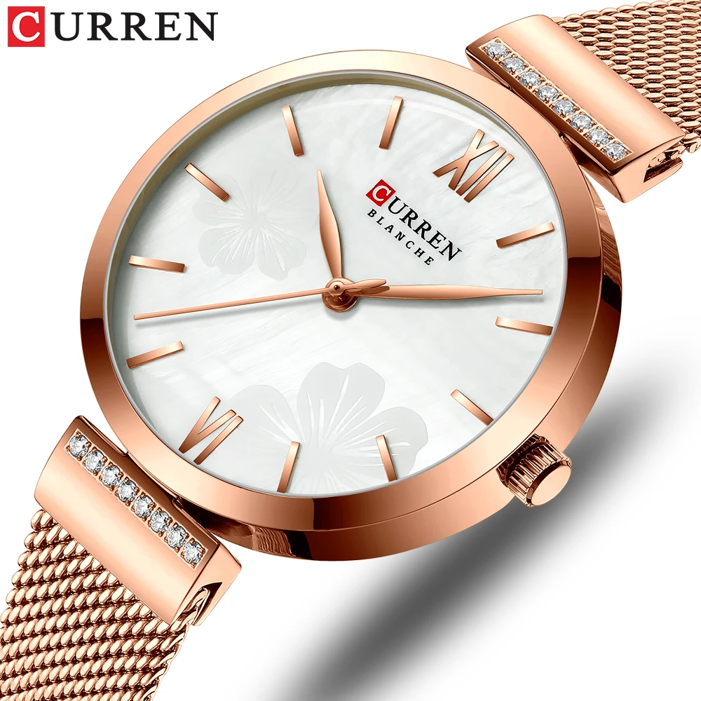 CURREN 9067 Women Watch Simple Gold Quartz Watches Stainless Steel Waterproof Fashion Casual Bracelet Ladies Elegant Wristwatch