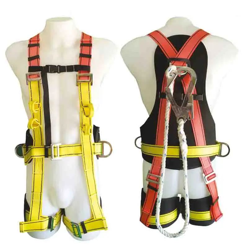 Hot selling Polyester safety helmet harness for Roof Work safety belt Full body harness