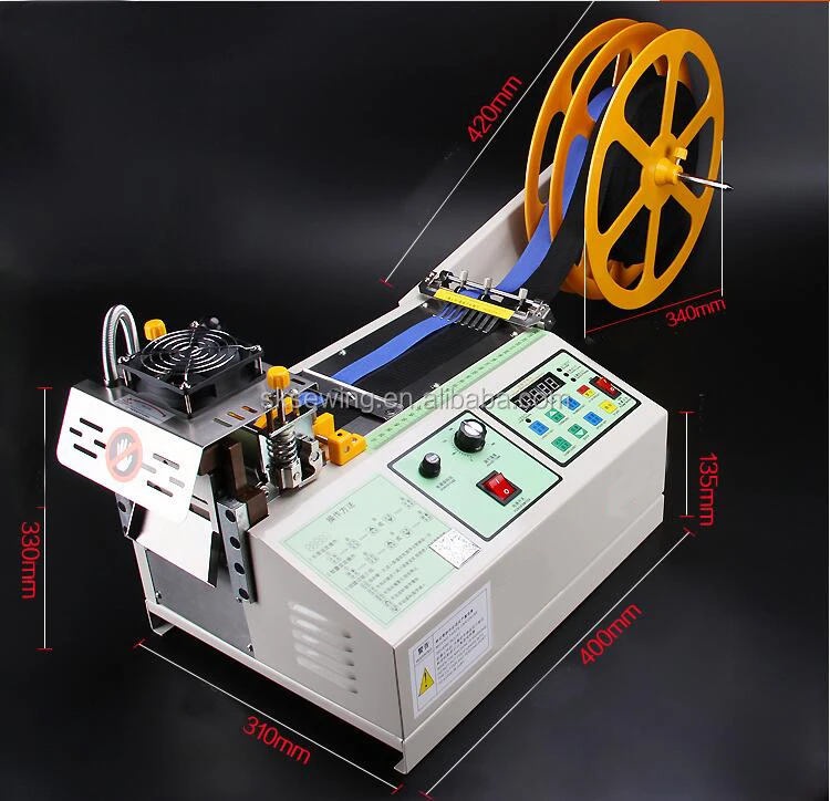 Automatic Textile Ribbon Cutter Cold 100mm Zipper Nylon Belt Cutting Machine