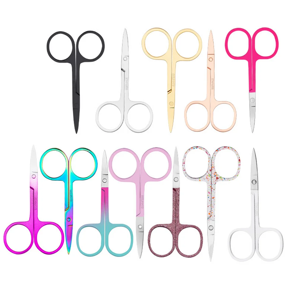 

Eyebrow scissors trimming mini scissors cutting mini eyelash cutting scissors, A variety of color