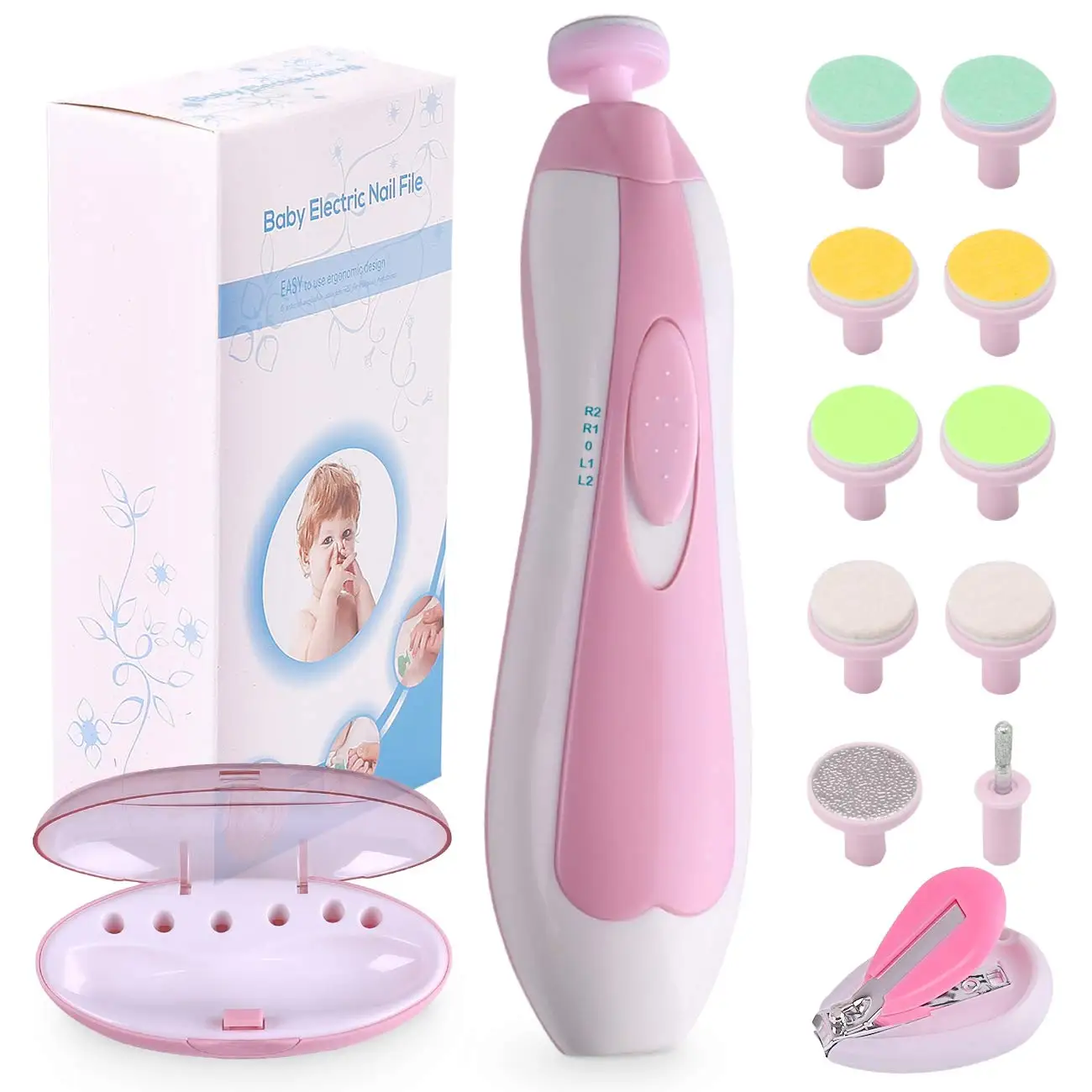 

Baby Nail Trimmer Safe Electric Baby Nail Clipper, Blue white green pink