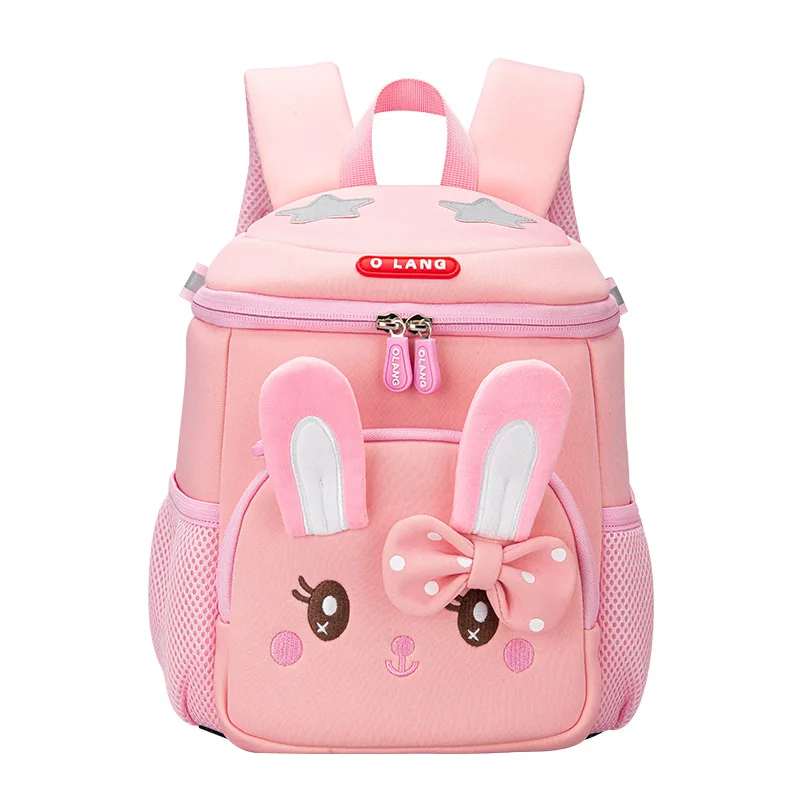 

2022 new bunny students toddler schoolbag reduce the burden of shoulder bags waterproof school bag