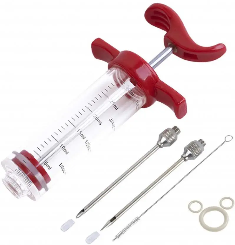 

Plastic Marinade Injector Syringe with Screw-on Meat Needle for BBQ Grill