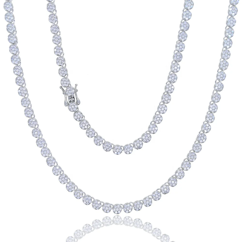 

Iced Out Bling 5A Zircon 1 Row Tennis Chain Choker Necklace Women Hip hop Jewelry Gold Silver Color 5mm Charms Necklace Jewelry, As pic