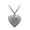 custom high quality luxury couples love pendants I love you jade moonstone ruby stainless steel necklaces for gifts