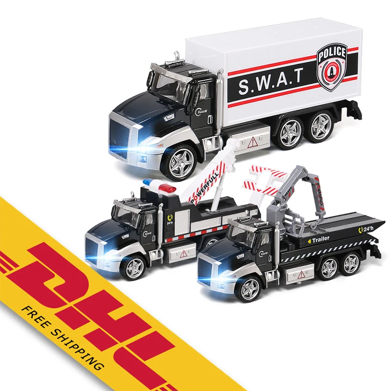 

1:42 Alloy Car Wrecker Roadside Assistance Police Series Back to Power Car Model Toy Gift Diecast Model Car for Children