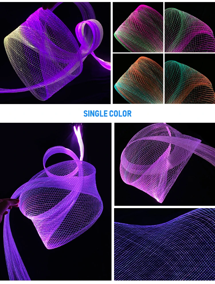 Light up Mesh LED Fiber Optic Mesh LED Light up Netfiber Optic Art Luminous  Net Luminous Fabric Flickering Effect 