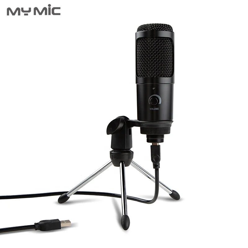 

New model BM009U condenser studio recording mic USB microphone with tripod stand for broadcasting gaming