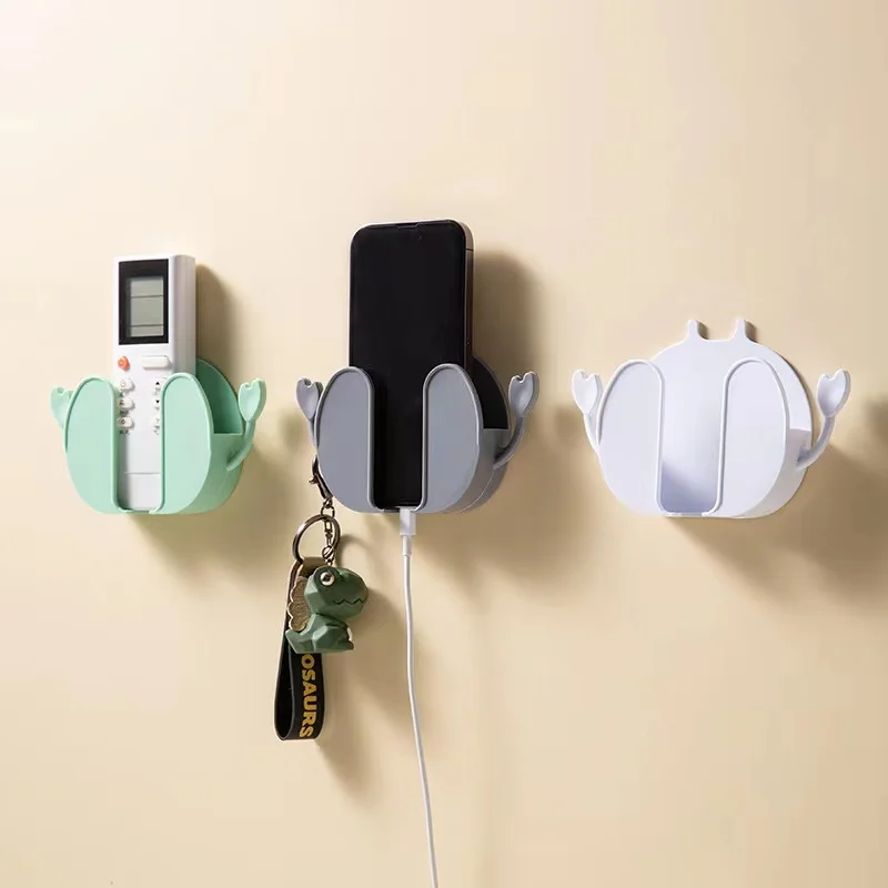 

2023 New Wall Mounted Plastic Organizer Box Charger mobile phone holders phone stand for cable organizer