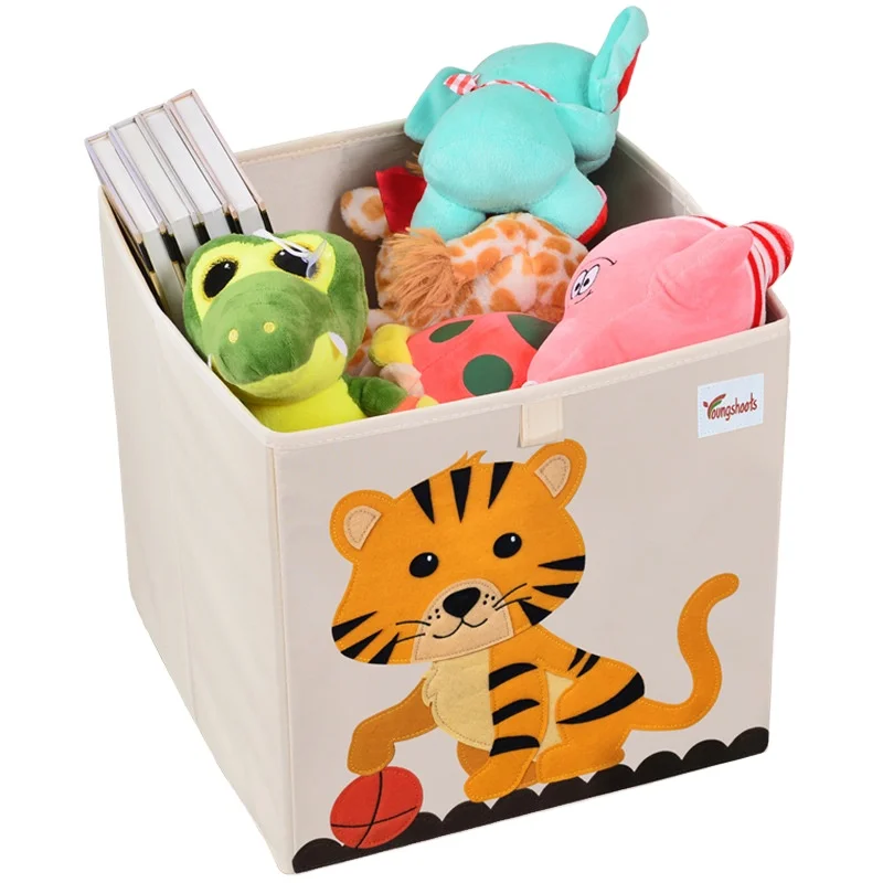 

Customized Animal Pattern Canvas Folding Storage Box Large Capacity Storage Basket, Custom design