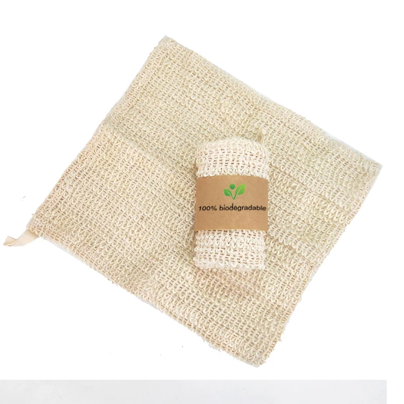 

Eco Friendly Biodegradable Household Cleaning Sisal Signature Cotton Exfoliating Washcloth