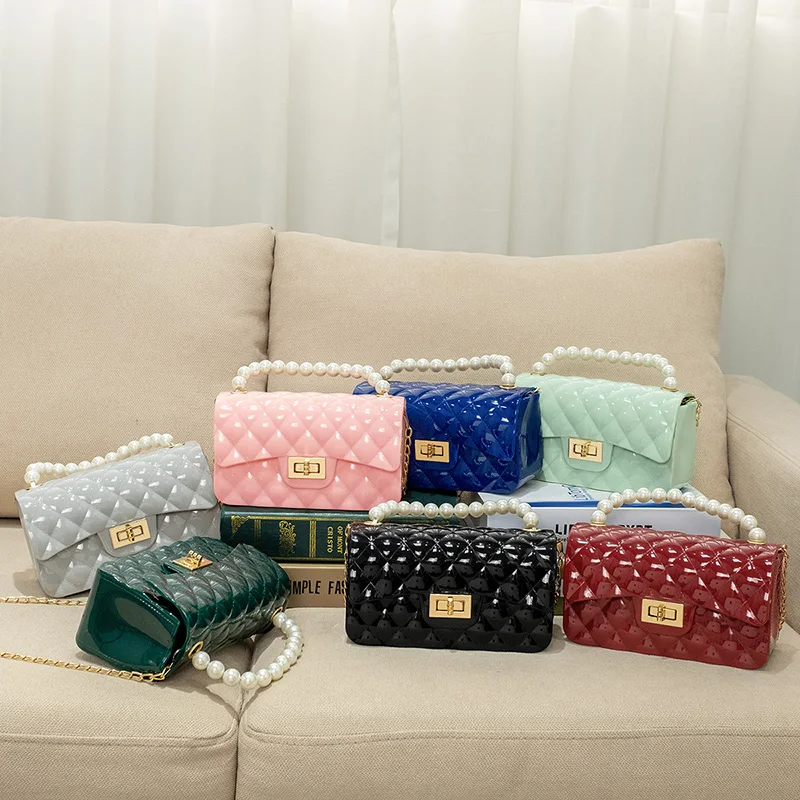 

2021 Fashion Women Jelly Purse Bags Pvc Women Hand Bags Ladies Kids handbag, Pls see the color choice