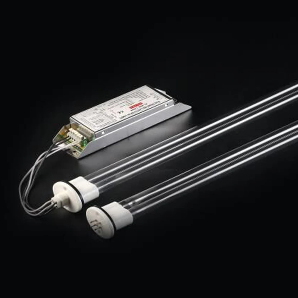 UV sterilization quartz tube 50W U-shape uvc light and  ballast