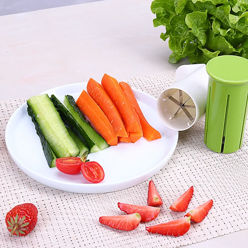 

Carrot Strawberry Slicer Kitchen Utensils Kitchen Cucumber Divider Splitter Gadget Cutting Tool For Dropshipping