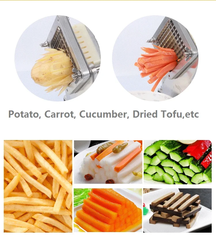 Small Automatic Carrot Stick / Strip Cutting Machine Carrot Slicer ...