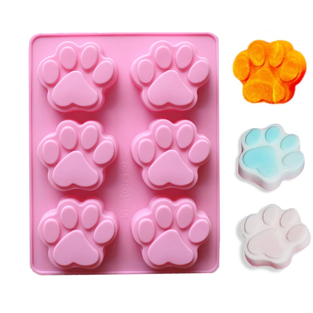 

China Supplier High Quality Eco-friendly Food Grade Silicone Bakeware Cute Claws Shape Baking Cake Molds Baking Tools, Pink