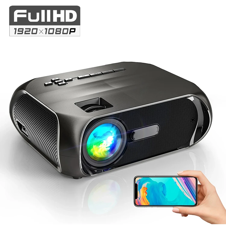 

2021 HOT Selling Full HD 1080P WiFi LCD Projector BX5 MAX-T 5000ANSI Lumens interactive games projector, Silver, red