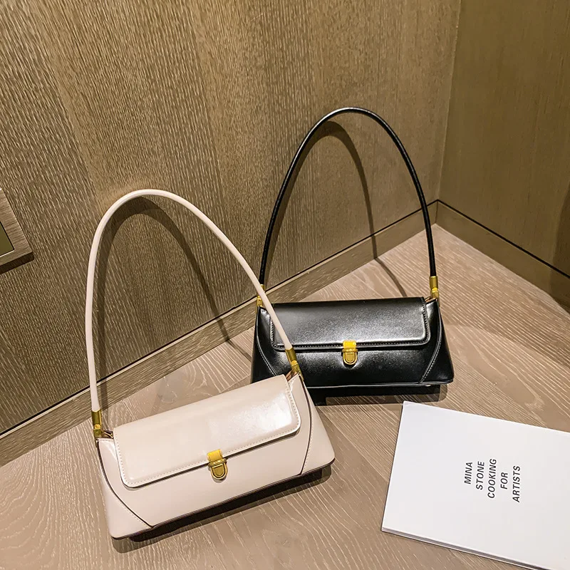 

2021 New PU Leather Underarm Bag Ladies Fashion Mini Shoulder Hand Bag, As the picture