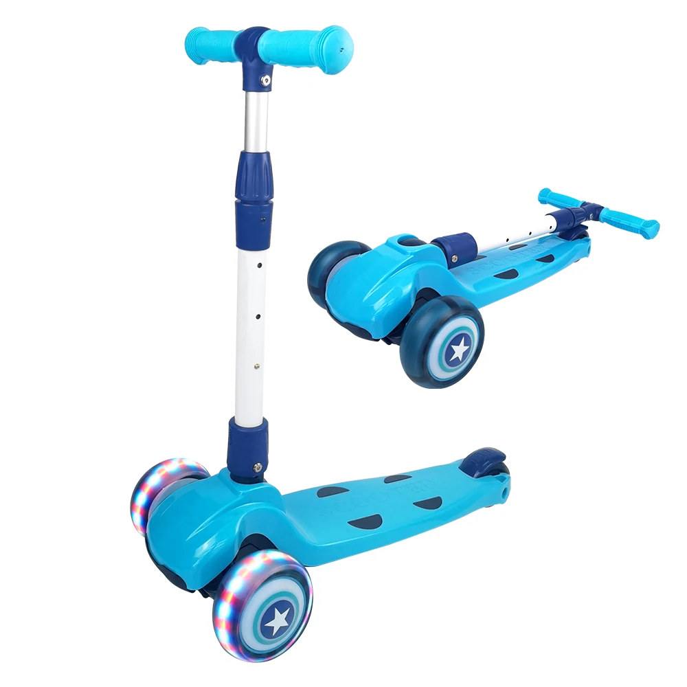 

Private brand Big PU led wheel high quality blue pink red kids kick scooters