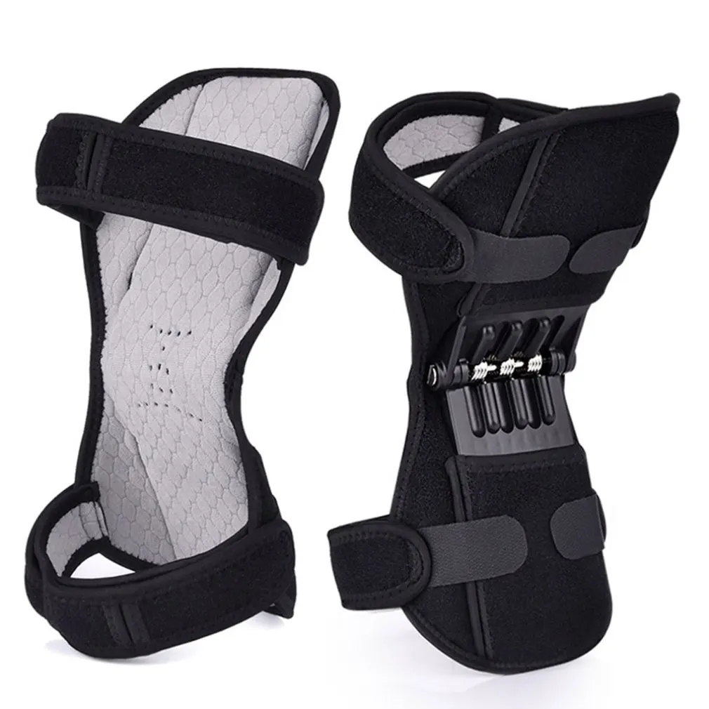 

Manufacturer Adjustable Knee Brace with Spring Stabilizer for Gym Workout, Black