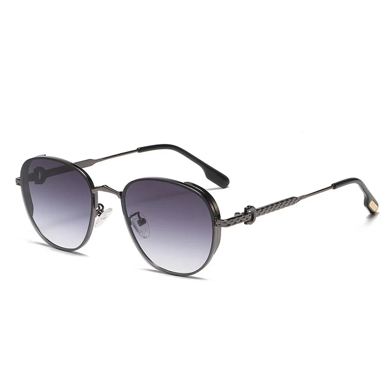 

Fashion Classic Luxury Metal Oval Frame Men Sun Glasses Trend Retro Design Brand Sunglasses 2022