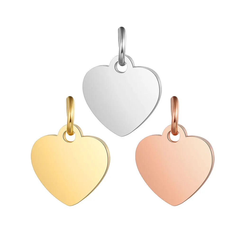

Wholesale Heart Full Polished Pendant Jewelry Diy Handmade Stainless Steel Jewelry Accessories