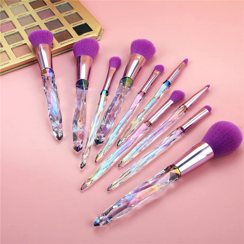 

10pcs make up brushes custom logo diamond makeup brush set