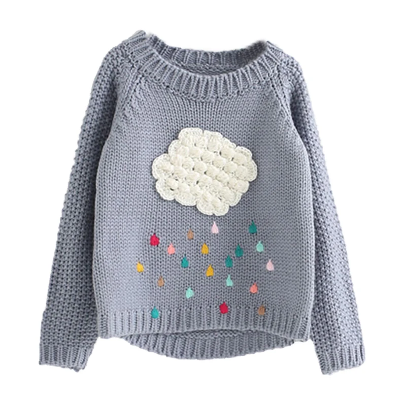 

Bear Leader Girls Winter Pullover Children's Sweater Cartoon Cloud Long Sleeve Jacket, Pink&yellow