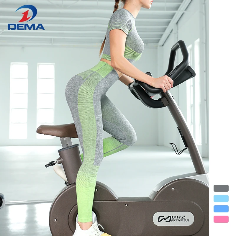 

Cheap price 2piece seamless yoga set fitness clothing yoga wear sportswear short sleeve yoga top legging