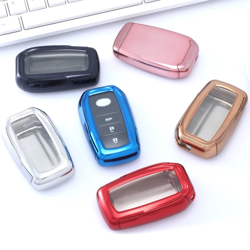 

High Quality Car Key Holder For Toyota Chr Land Cruiser 200 Avensis Corolla 2&3 Car Key Case, Red/blue/pink/gold/silver/black
