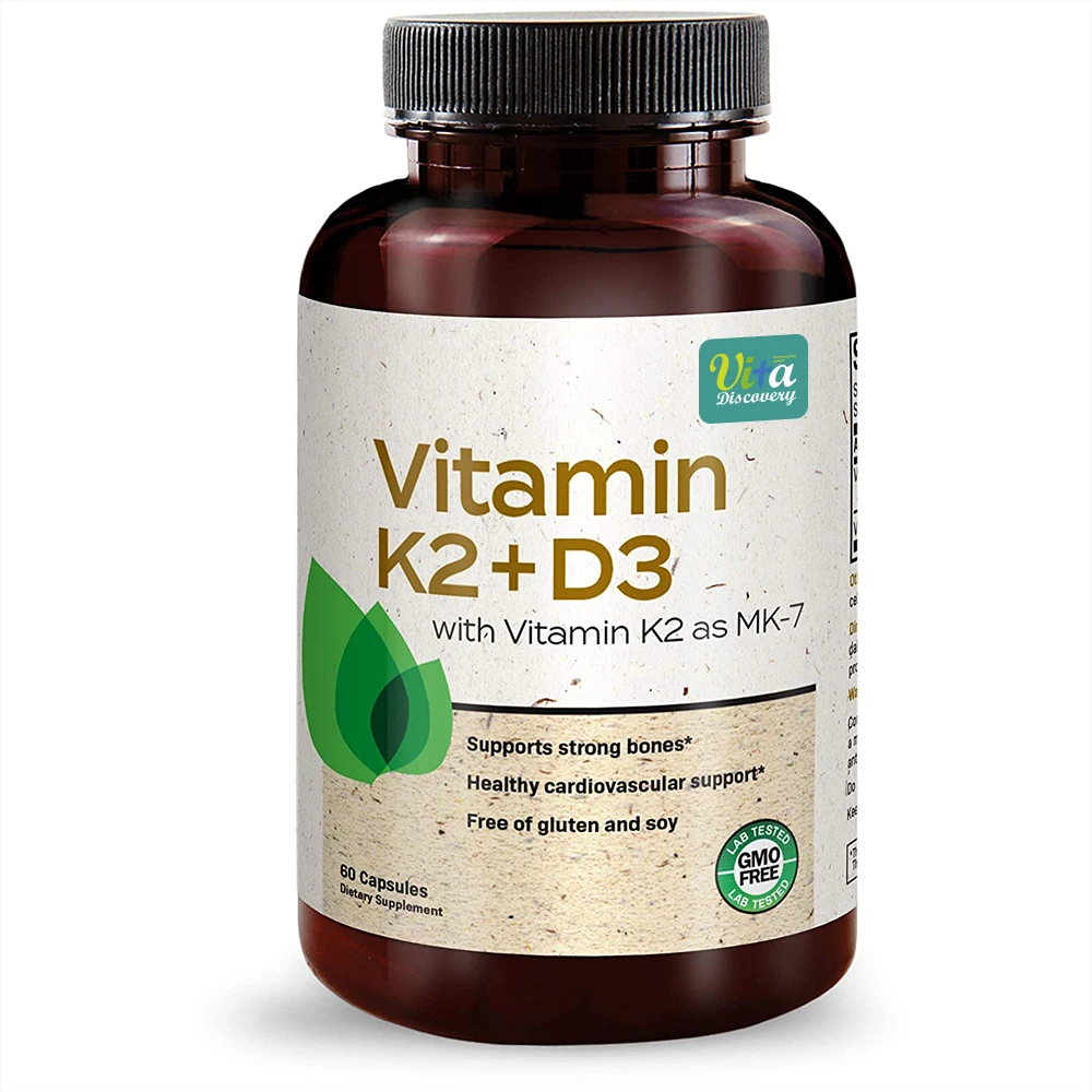 Non Gmo Formula Max Absorption Vitamins D3 5000 Iu And Vitamin K Mk7 125  Mcg Supplement For Hair Growth - Buy High Strength Vit D For Muscle Teeth  And Immune System Vegetarian