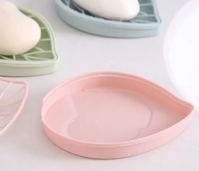 China factory promotion plastic colored leaf-shaped soap dish