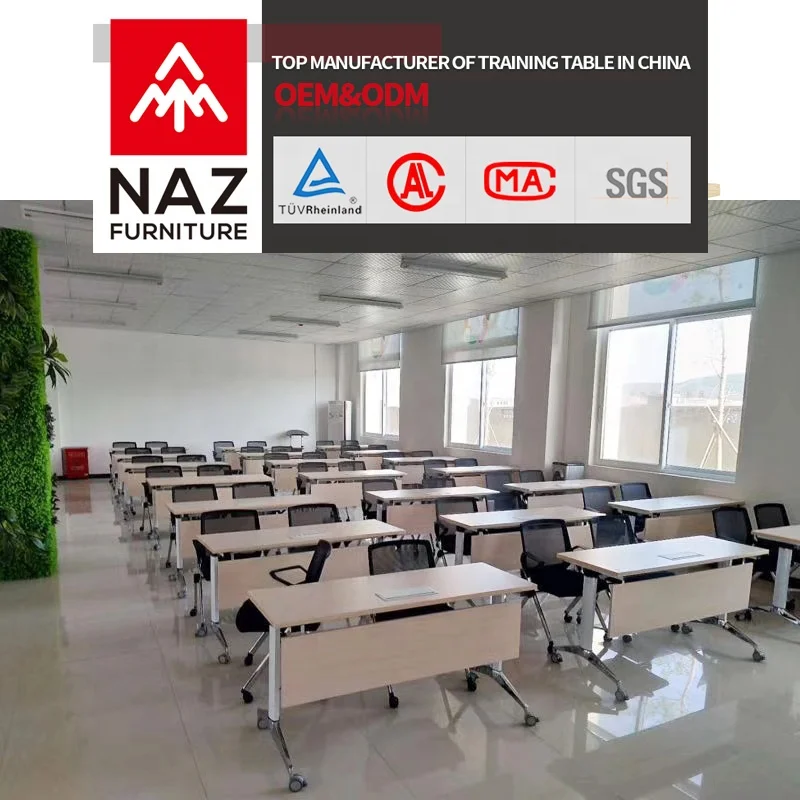
Foldable And Movable Training Conference Table With Wheels For Training Room 