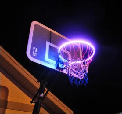 

Basketball score sensor led strip light battery solar powered hoop rim light ideal for playing training party games at night, Rgb