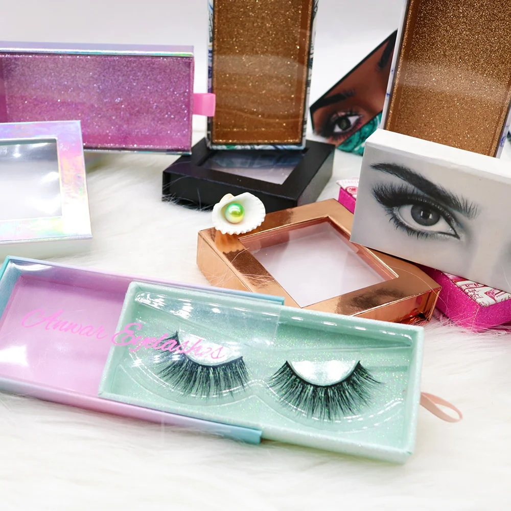 

China factory wholesale 3d silk lashes and lash box packaging Customize private label, Natural black