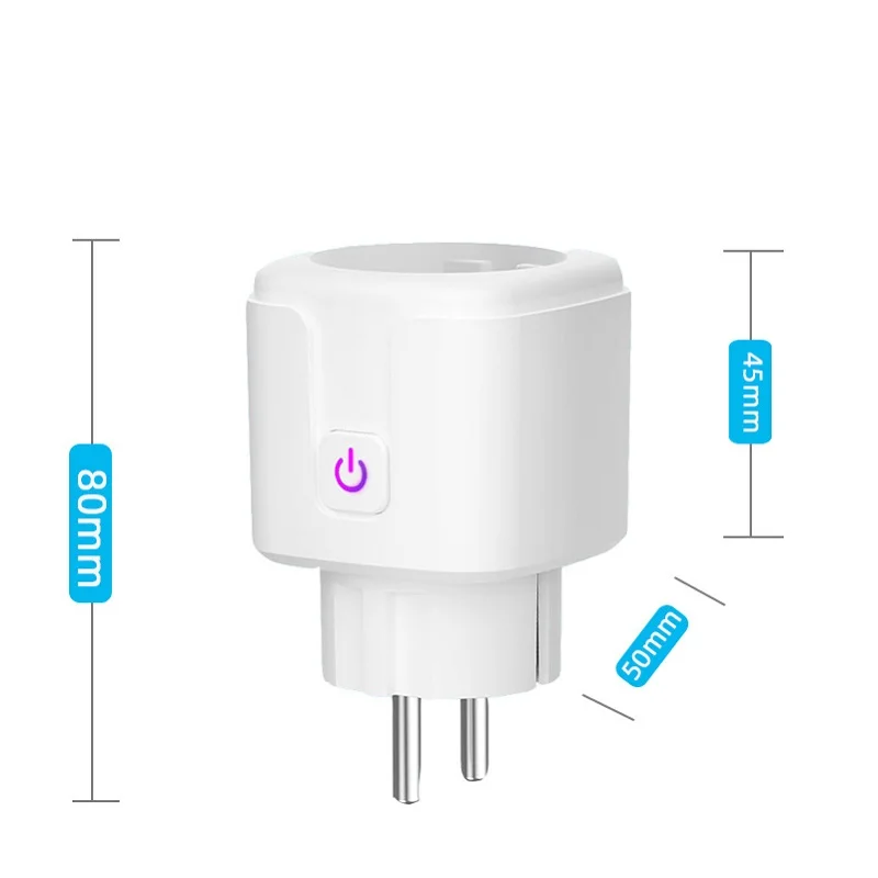 
TUYA smart 10A Italy Chile wifi plug with energy monitor alexa google home IFTTT wall outlet EU plug socket 