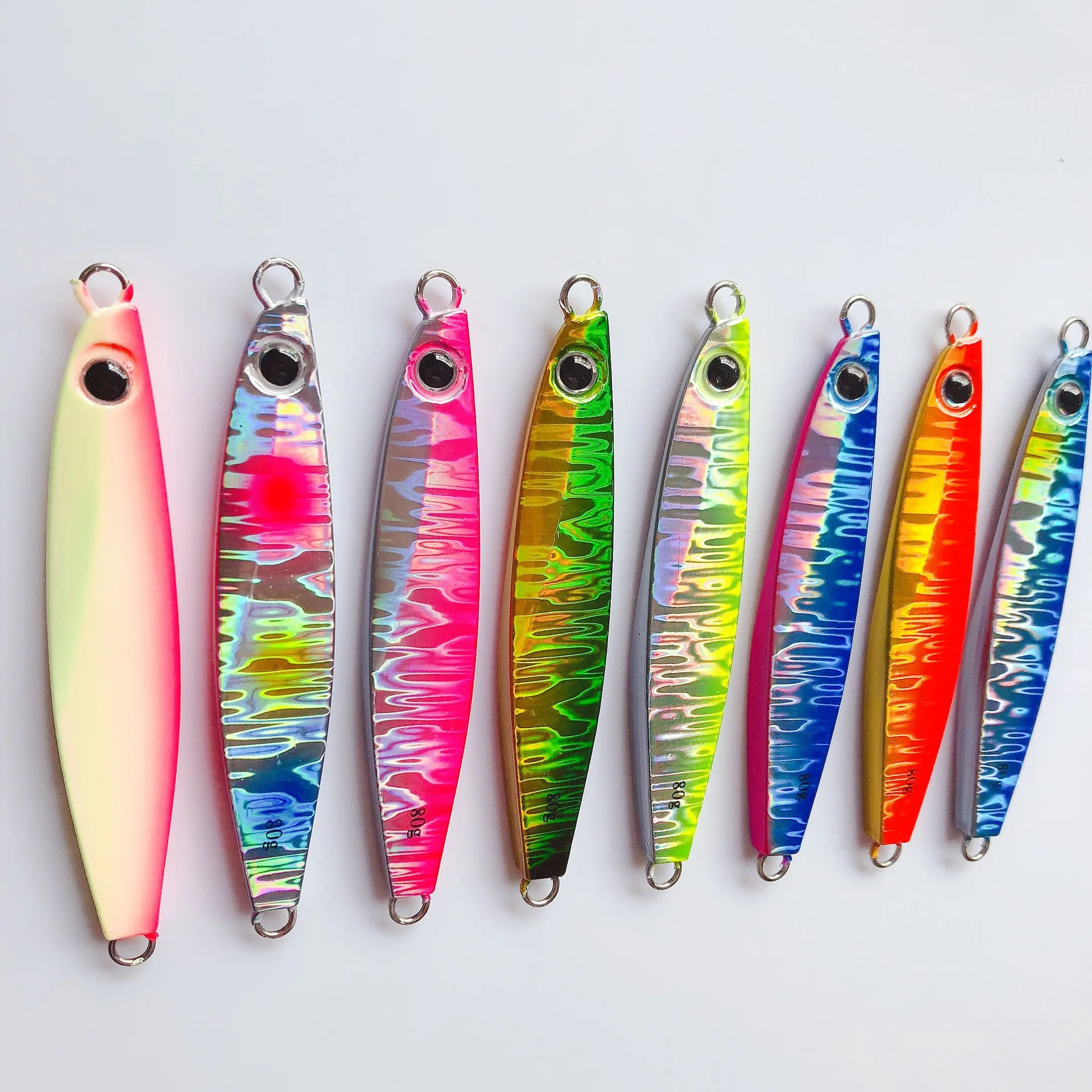 

Metal jig Lead Fish Lures Seawater Boat Jigging Lure 40g 60g 80g 100g 120g Isca Artificial Hard Bait Slow Pitch Jig, 8 colors, support oem odm