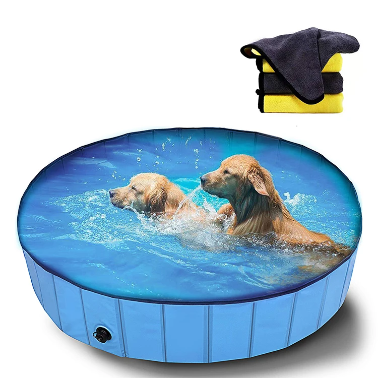 

New Design Pet Toy PVC Collapsible Dog Bathing Tub Inflatable Pet Swimming Pool, Blue/ red/ customized