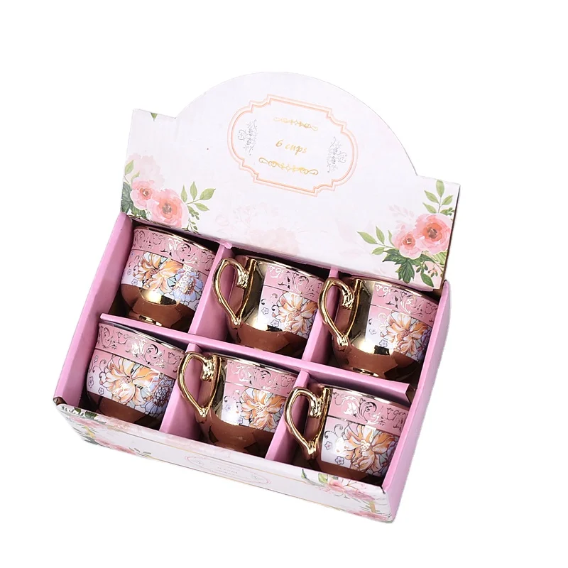 

Factory wholesale creative ceramic cup European style coffee cup saucer set