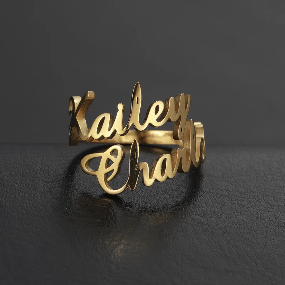 

Personalized Stainless Steel Ring  Custom Name Rings