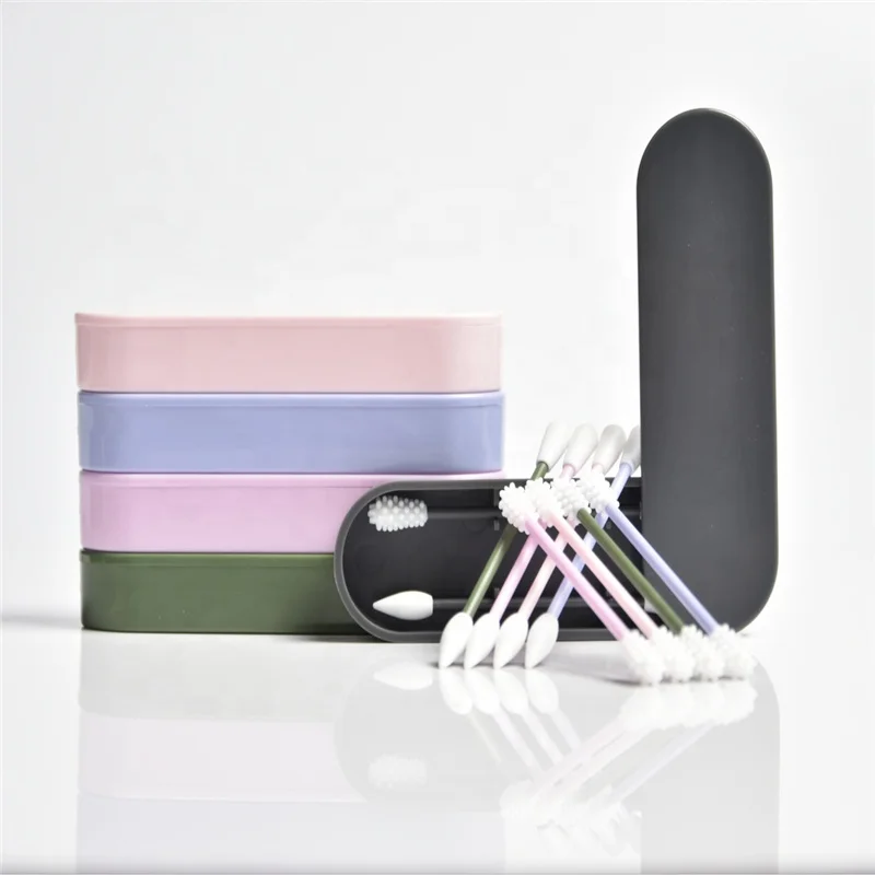 

Hot Selling Silicone Double-headed Cotton Bud, Blue/purple/pink/black/green