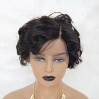 

China manufacturer pixie cut human hair wig,wholesale short human hair wigs,100 human hair T lace front/afro/retro wigs