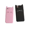 Moustache Smile Face Cat Silicone Soft Handphone Shell 3D Rubber Animal Shaped Phone Cases For iPhone X Case Coque