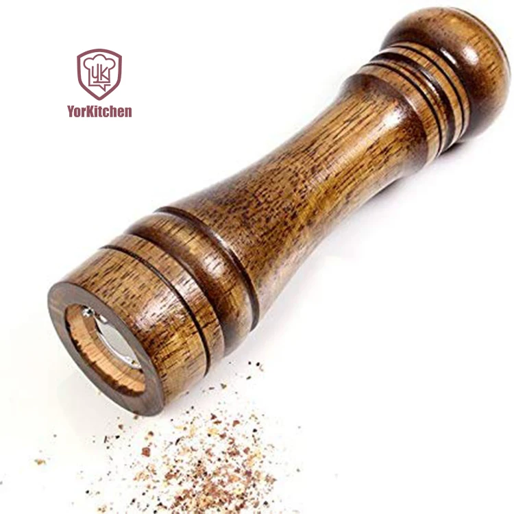 

Adjustable Wooden Pepper Grinder Solid Wooden Grinder oak wood pepper mill