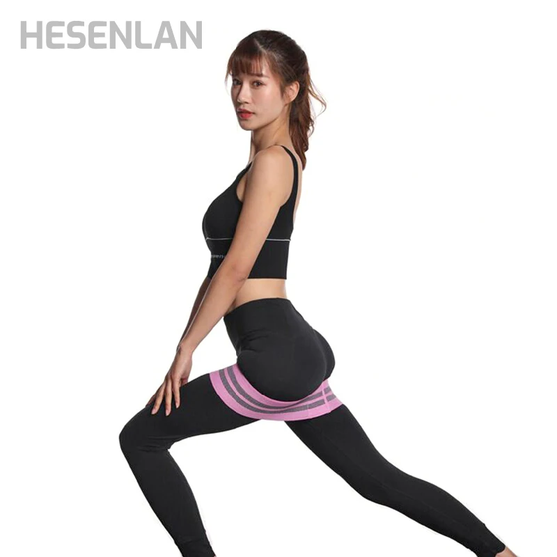 

SC-2305 Hip resistance band 3x1 set (light + medium + strong) / Fitness - Yoga - Pilates equipment, Cyan, pink, purple