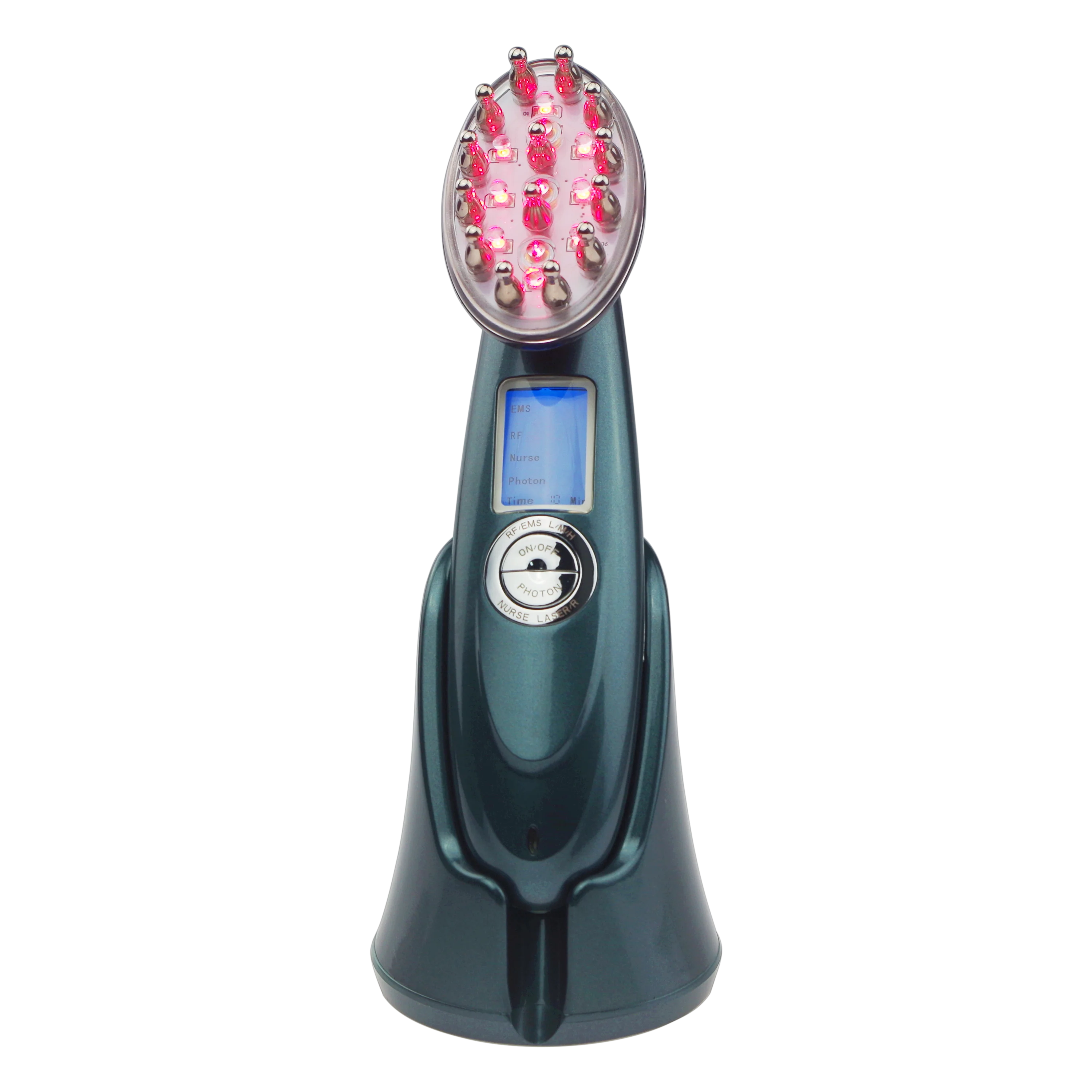 

Mini Handheld LCD Display RF&EMS Laser Hair Regrowth Massager Comb Brush used for Hair Loss Treatment