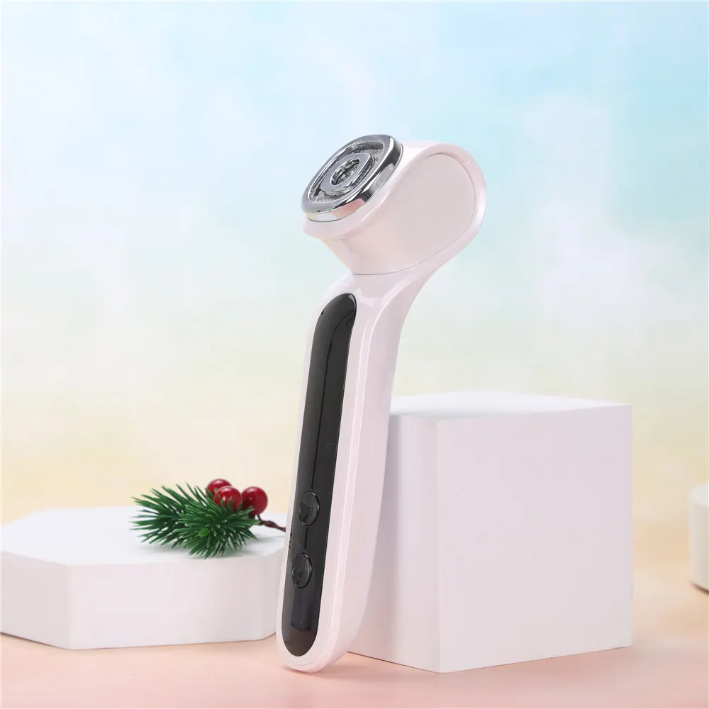 

Ultrasonic photon led ion facial beauty device, White, gold or customized.